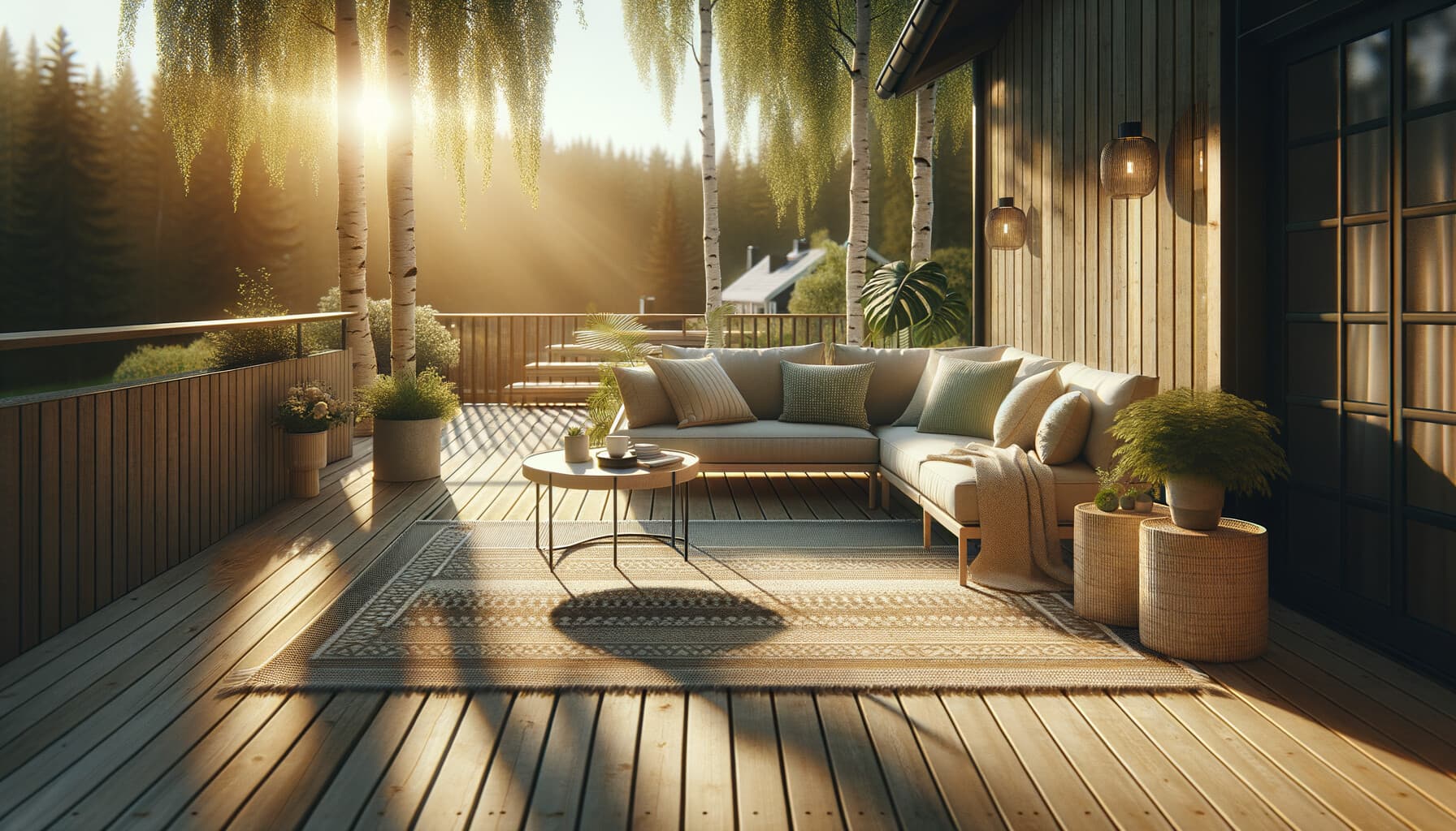 Skandinavisk altan med vädertålig altanmatta – det vi hjälper dig välja rätt